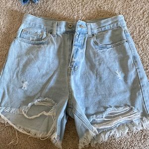 Forever 21 Light Wash Denim Shorts